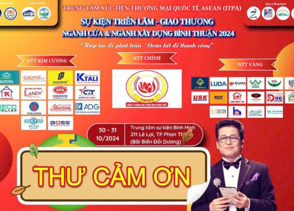 THƯ CẢM ƠN QUÝ KHÁCH HÀNG VÀ QUÝ ĐỐI TÁC ĐÃ ĐẾN THAM DỰ SỰ KIỆN